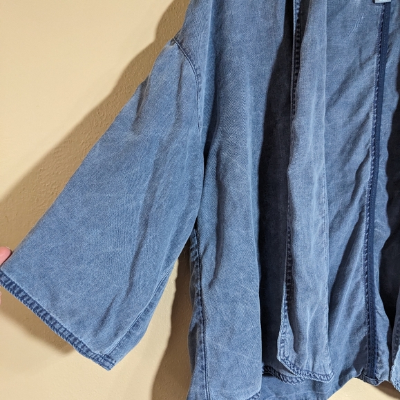 Old Navy Chambray blazer jacket size large - Picture 4 of 5